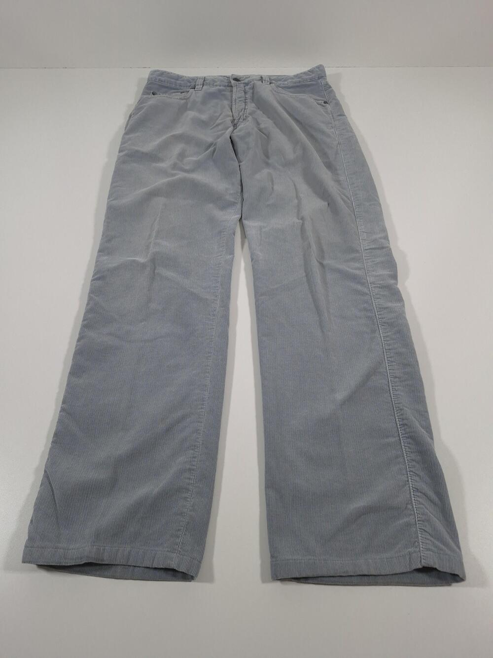 Ermenegildo Zegna Pants Mens 34x32 Blue Corduroy Cotton 5 Pocket Swivel Button